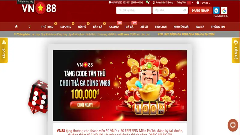 Xác minh tài khoản sau khi đăng ký VN88